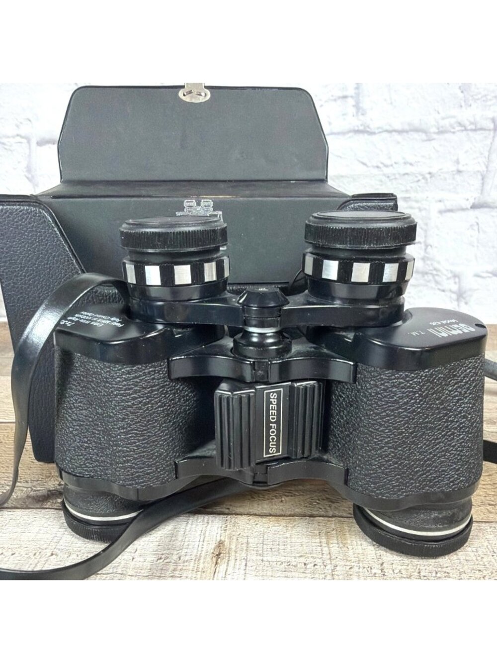 Gemini 7x35 Extra Wide Angle Binoculars Black Leatherette Carrying Case Vintage - Picture 2 of 16